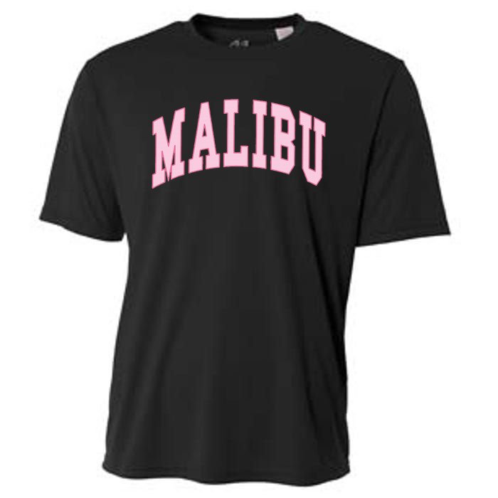 Malibu California Preppy Varsity Classic Cooling Performance Crew T-Shirt