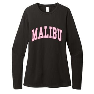 Malibu California Preppy Varsity Classic Womens CVC Long Sleeve Shirt