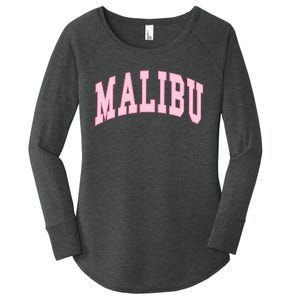 Malibu California Preppy Varsity Classic Women's Perfect Tri Tunic Long Sleeve Shirt