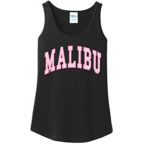 Malibu California Preppy Varsity Classic Ladies Essential Tank