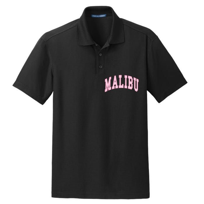 Malibu California Preppy Varsity Classic Dry Zone Grid Polo