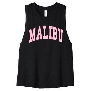 Malibu California Preppy Varsity Classic Women's Racerback Cropped Tank