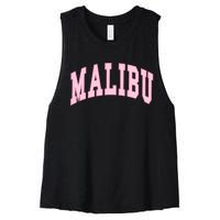 Malibu California Preppy Varsity Classic Women's Racerback Cropped Tank