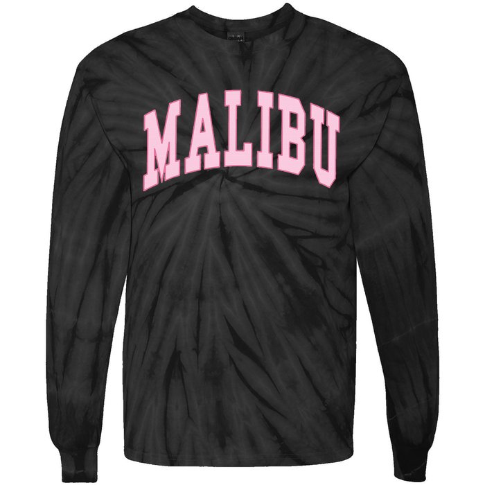 Malibu California Preppy Varsity Classic Tie-Dye Long Sleeve Shirt