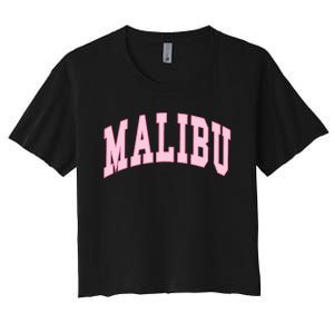 Malibu California Preppy Varsity Classic Women's Crop Top Tee