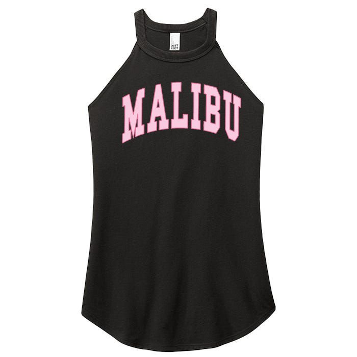 Malibu California Preppy Varsity Classic Women's Perfect Tri Rocker Tank