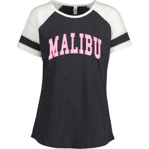 Malibu California Preppy Varsity Classic Enza Ladies Jersey Colorblock Tee