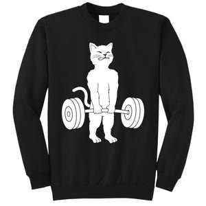 Muscle Cat Powerlifting Kitty Sweatshirt