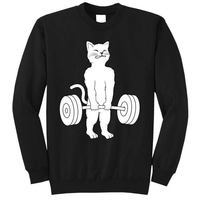 Muscle Cat Powerlifting Kitty Sweatshirt