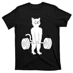 Muscle Cat Powerlifting Kitty T-Shirt