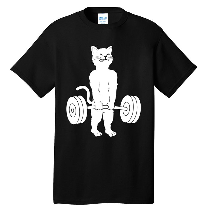 Muscle Cat Powerlifting Kitty Tall T-Shirt