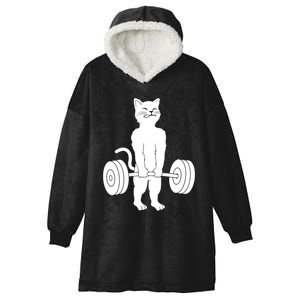 Muscle Cat Powerlifting Kitty Hooded Wearable Blanket