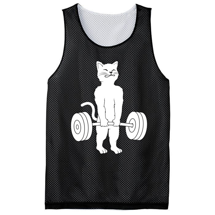 Muscle Cat Powerlifting Kitty Mesh Reversible Basketball Jersey Tank