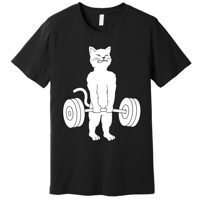 Muscle Cat Powerlifting Kitty Premium T-Shirt