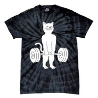 Muscle Cat Powerlifting Kitty Tie-Dye T-Shirt