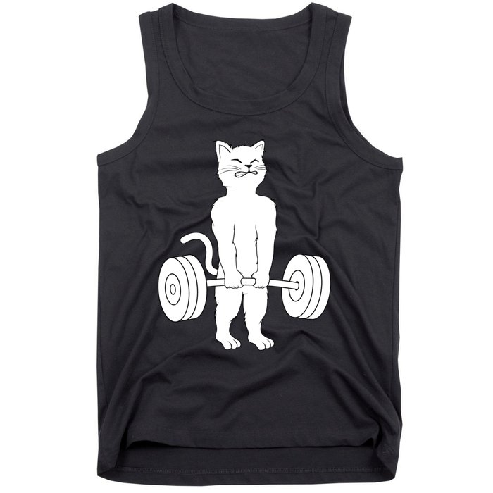 Muscle Cat Powerlifting Kitty Tank Top