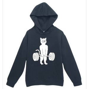 Muscle Cat Powerlifting Kitty Urban Pullover Hoodie