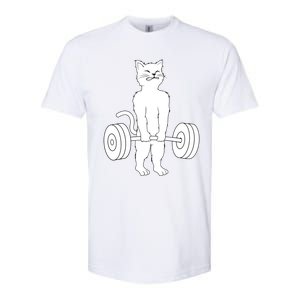 Muscle Cat Powerlifting Kitty Softstyle CVC T-Shirt