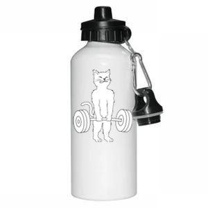 Muscle Cat Powerlifting Kitty Aluminum Water Bottle