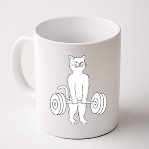 Muscle Cat Powerlifting Kitty Coffee Mug