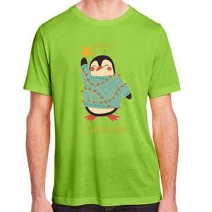 Merry Christmas Penguin Cool Gift Adult ChromaSoft Performance T-Shirt