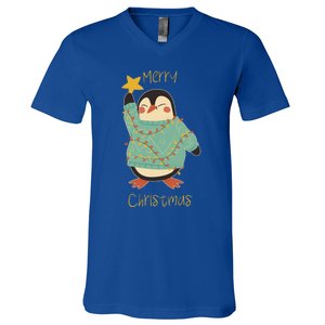 Merry Christmas Penguin Cool Gift V-Neck T-Shirt