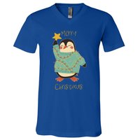 Merry Christmas Penguin Cool Gift V-Neck T-Shirt