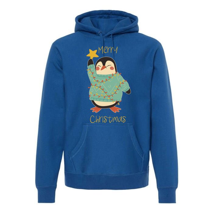 Merry Christmas Penguin Cool Gift Premium Hoodie