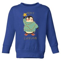 Merry Christmas Penguin Cool Gift Toddler Sweatshirt