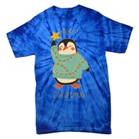 Merry Christmas Penguin Cool Gift Tie-Dye T-Shirt