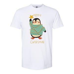 Merry Christmas Penguin Cool Gift Softstyle CVC T-Shirt