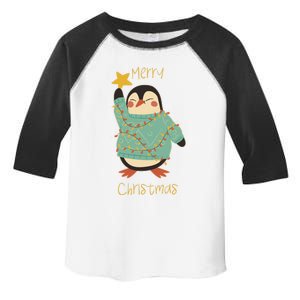 Merry Christmas Penguin Cool Gift Toddler Fine Jersey T-Shirt