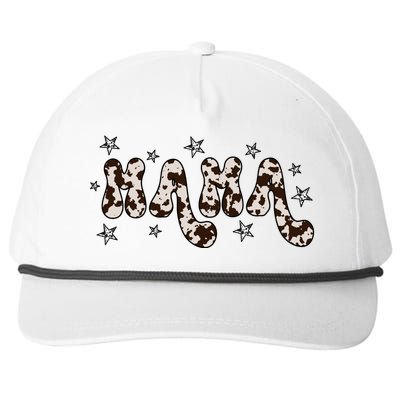 Mama Cow Print Mom Mother's Day Snapback Five-Panel Rope Hat