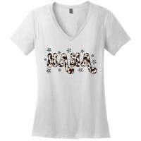 Mama Cow Print Mom Mother's Day Women's V-Neck T-Shirt