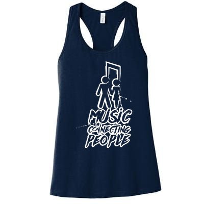 Music Connecting People Women's Racerback Tank