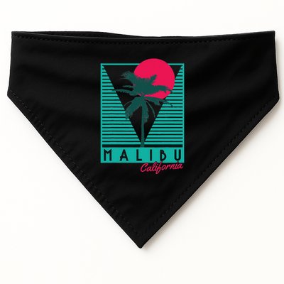 Malibu California Palm Trees Surf Vintage Retro USA-Made Doggie Bandana