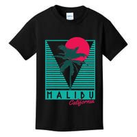 Malibu California Palm Trees Surf Vintage Retro Kids T-Shirt