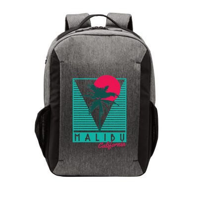 Malibu California Palm Trees Surf Vintage Retro Vector Backpack