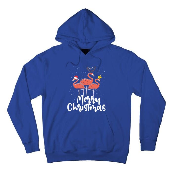 Merry Christmas Pink Flamingo Lover Xmas Wading Bird Gift Tall Hoodie