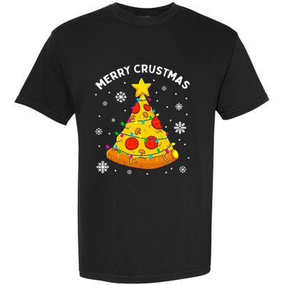 Merry Crustmas Pizza Christmas Tree Xmas Gifts Garment-Dyed Heavyweight T-Shirt