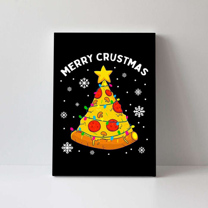 Merry Crustmas Pizza Christmas Tree Xmas Gifts Canvas