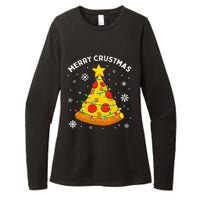 Merry Crustmas Pizza Christmas Tree Xmas Gifts Womens CVC Long Sleeve Shirt