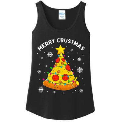 Merry Crustmas Pizza Christmas Tree Xmas Gifts Ladies Essential Tank