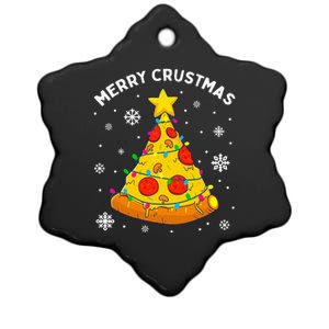 Merry Crustmas Pizza Christmas Tree Xmas Gifts Ceramic Star Ornament