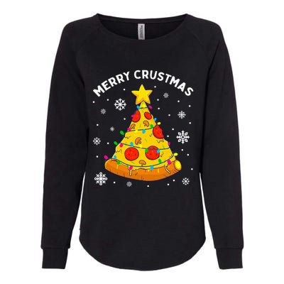 Merry Crustmas Pizza Christmas Tree Xmas Gifts Womens California Wash Sweatshirt