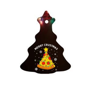 Merry Crustmas Pizza Christmas Tree Xmas Gifts Ceramic Tree Ornament