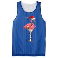 Merry Christmas Pink Flamingo Wine Ing Lights Xmas Tree Funny Gift Mesh Reversible Basketball Jersey Tank