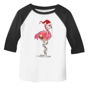 Merry Christmas Pink Flamingo Wine Ing Lights Xmas Tree Funny Gift Toddler Fine Jersey T-Shirt