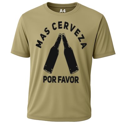 Mas Cerveza Por Favor Cinco De Mayo Fathers Day Beer Cooling Performance Crew T-Shirt