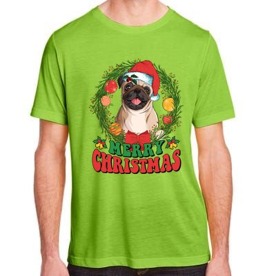 Merry Christmas Pug Santa Hat Dog Lovers Ugly Sweater Xmas Gift Adult ChromaSoft Performance T-Shirt